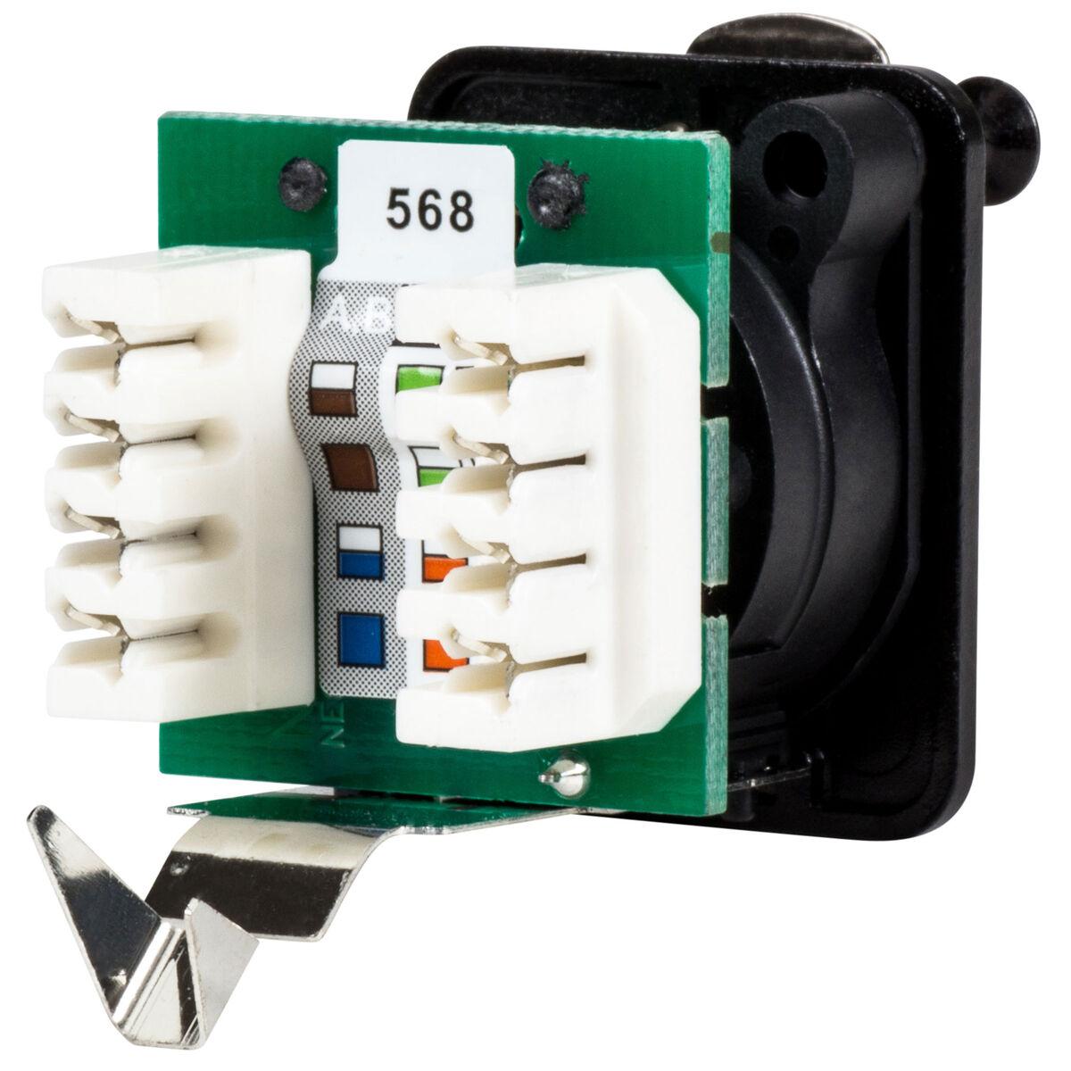 Neutrik NE8FDV-YK-B Neutrik etherCON D Series Panel Mount